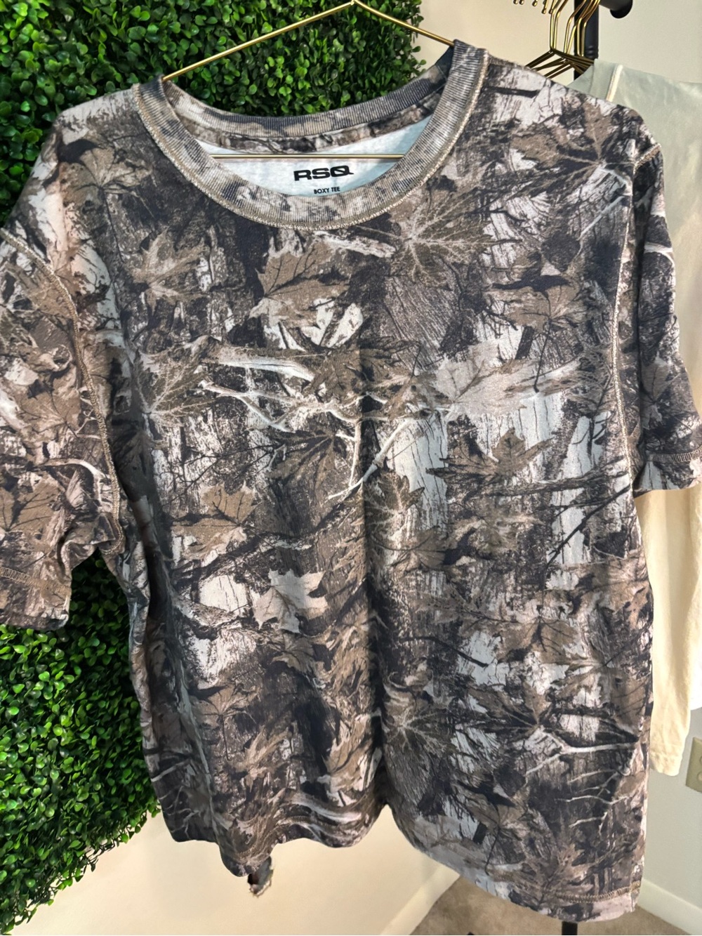RSQ Boys' Camouflage Short Sleeve Tee - Brown & Gray Never Worn